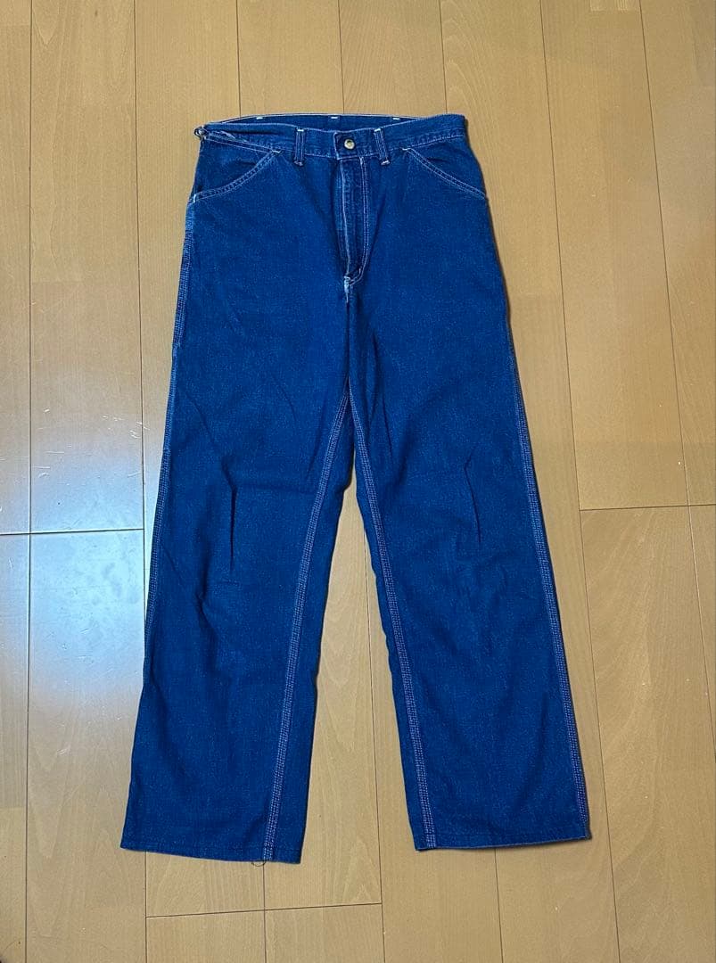 ら*ん様 【100周年】80s Carhartt デニムペインターパンツ 濃紺