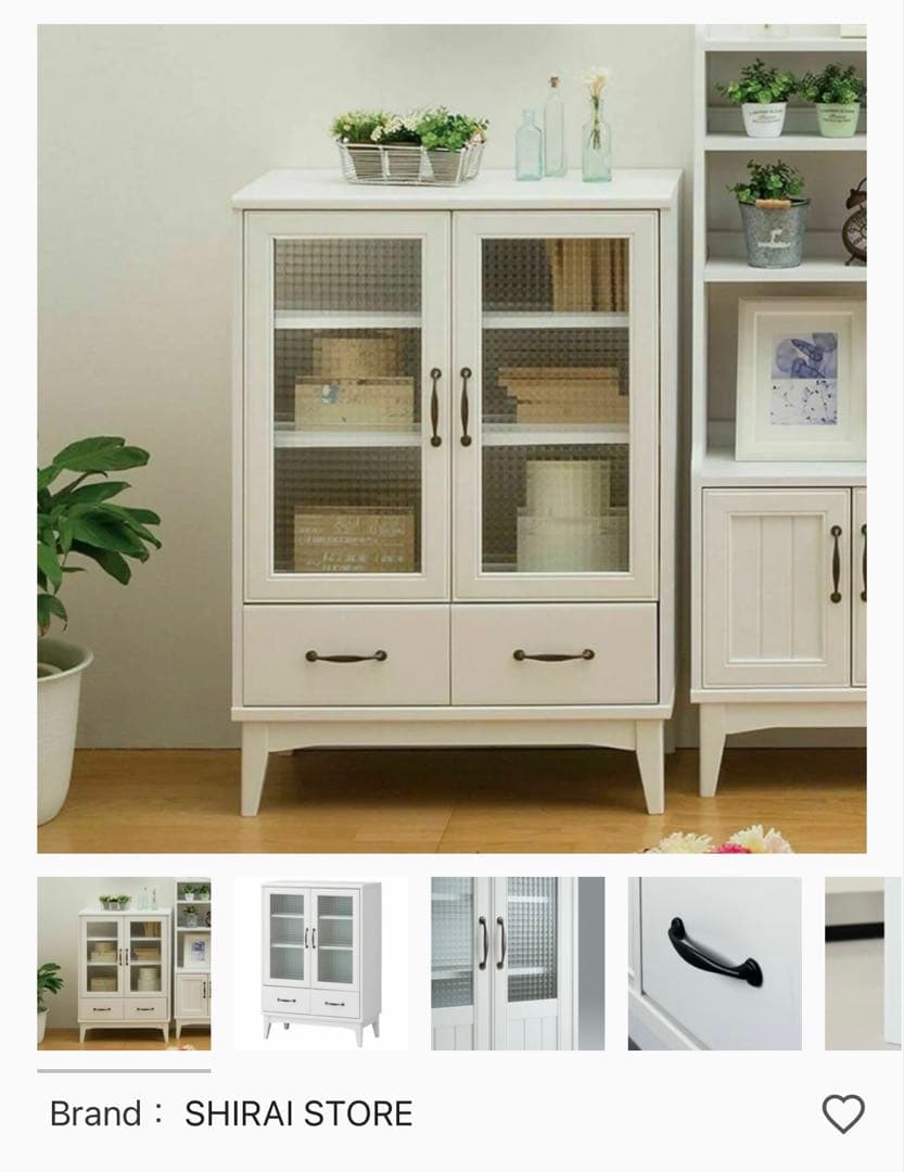 【送料込】キッチン収納キャビネット　食器棚