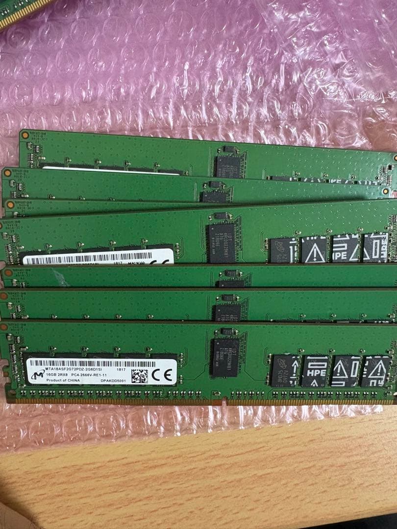 サーバー用　Micron PC4-2666V 128GB( 16GB×8枚)