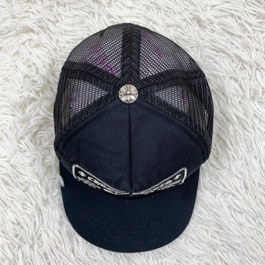 【正規品】クロムハーツ トラッカーキャップ CHパッチクロスボール ブラック