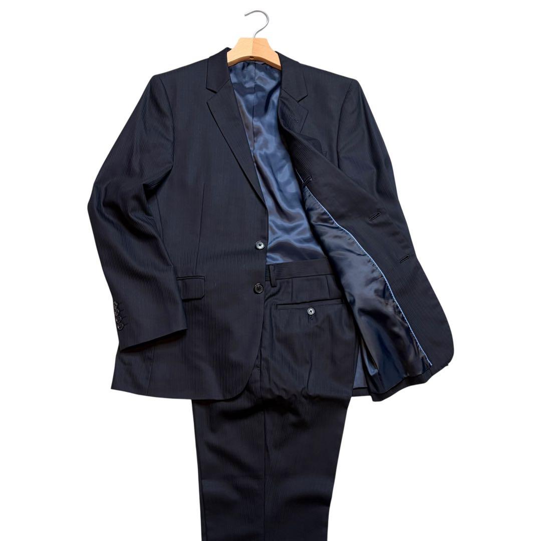 50 XL シルク ビジネススーツ セットアップ ネイビー BEAMS ビームス