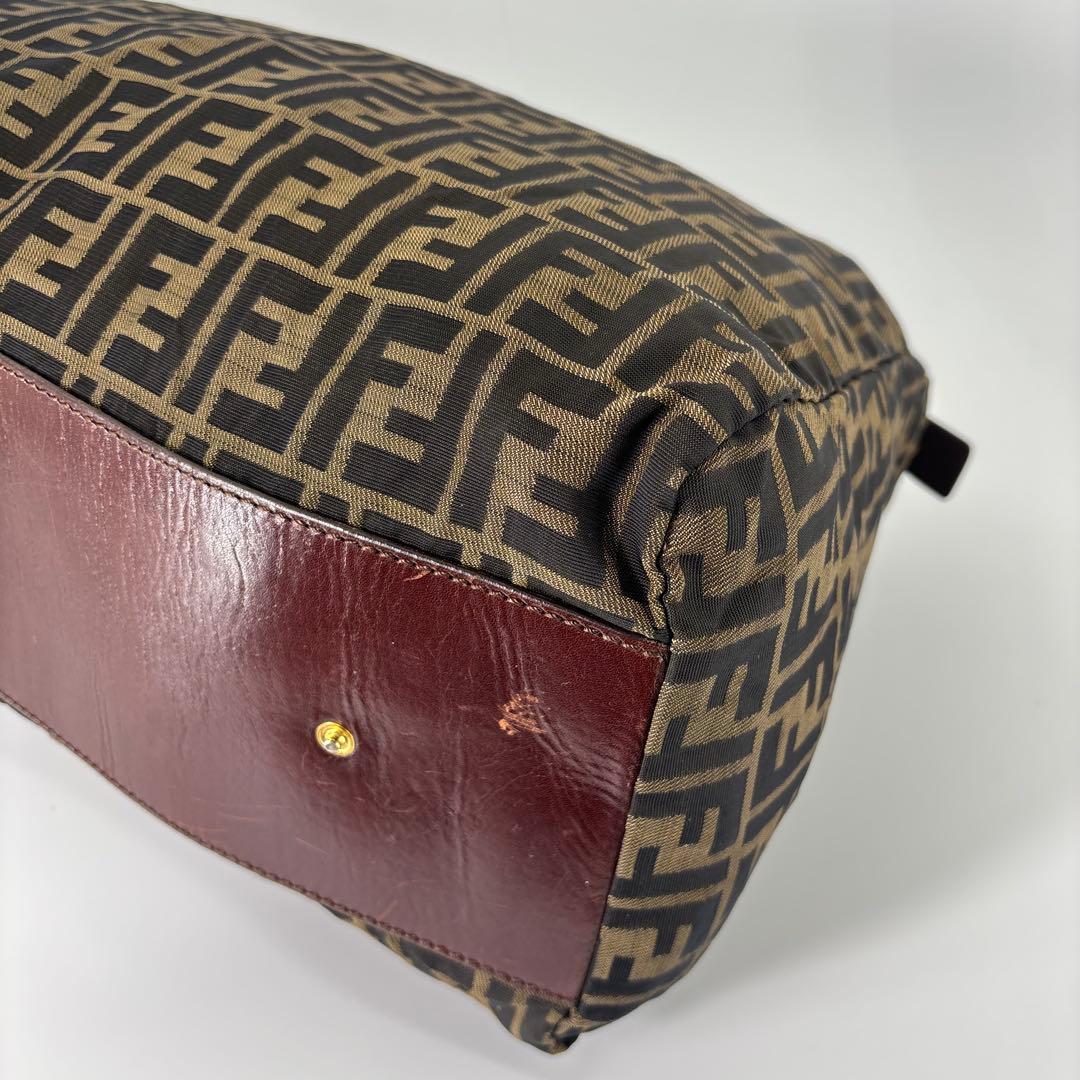 極美品 フェンディ ズッカ FFロゴ ボストンバッグ トートバッグ ハンドバッグ