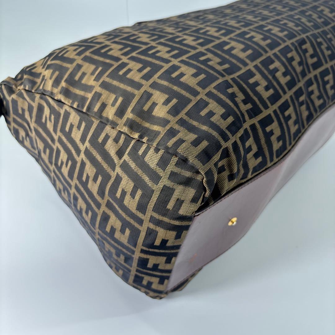 極美品 フェンディ ズッカ FFロゴ ボストンバッグ トートバッグ ハンドバッグ