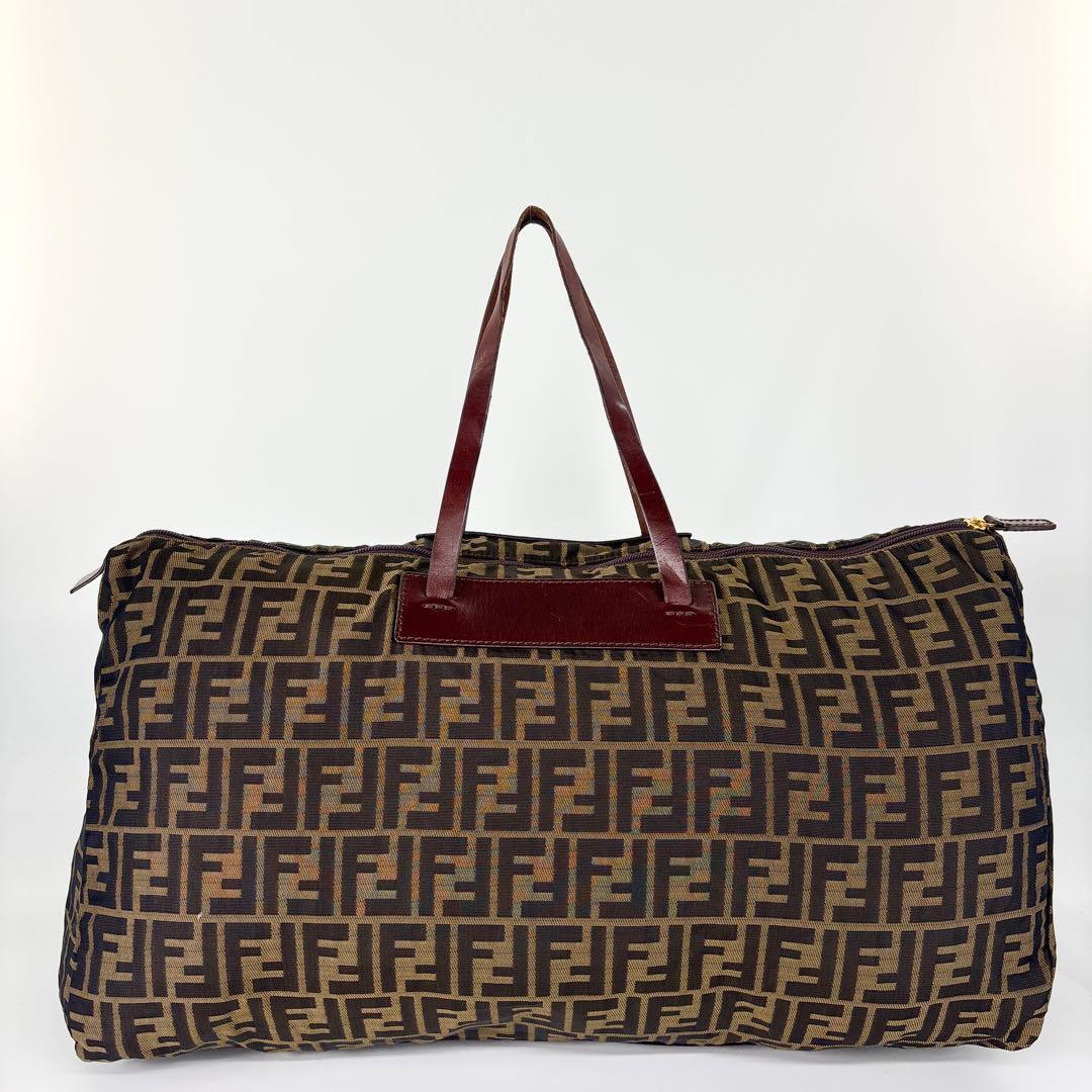 極美品 フェンディ ズッカ FFロゴ ボストンバッグ トートバッグ ハンドバッグ