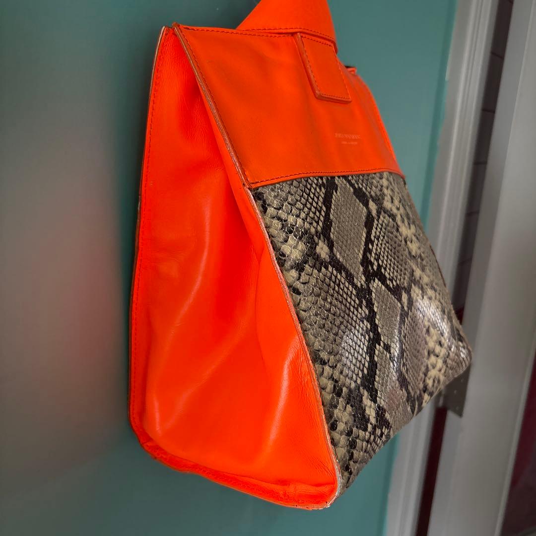 JUNYA WATANABE オレンジ パイソン柄 バック