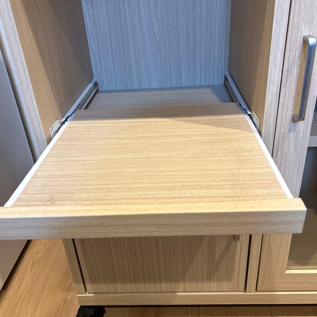 【良品】キッチン・カウンターワゴン ナチュラルブラウン(説明写真追加しました)