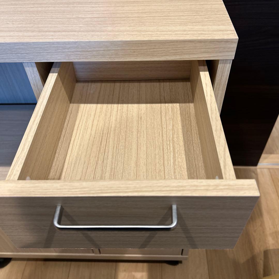 【良品】キッチン・カウンターワゴン ナチュラルブラウン(説明写真追加しました)