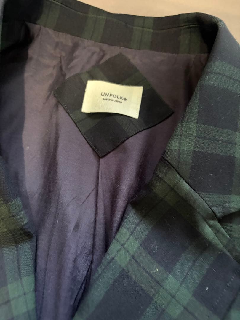 UNFOLK ダブルジャケットブラックウォッチ　1