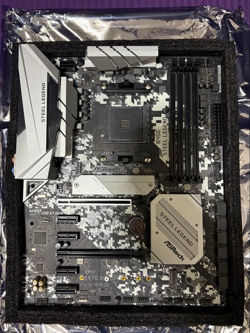 マザーボード ASRock B450 Steel Legend + Ryzen5 1600AF