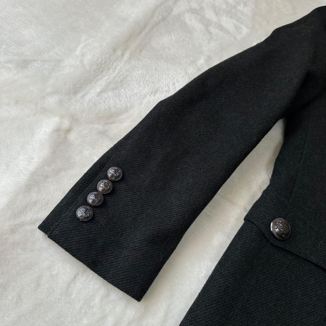 美品 バーバリーブラックレーベル ノバチェック 銀ボタン ナポレオン ジャケット