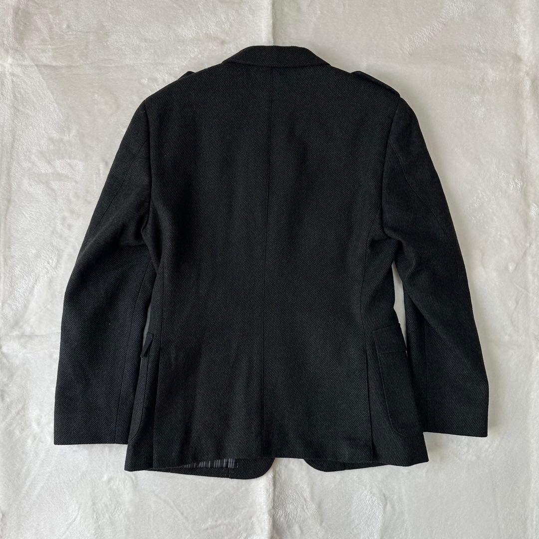 美品 バーバリーブラックレーベル ノバチェック 銀ボタン ナポレオン ジャケット