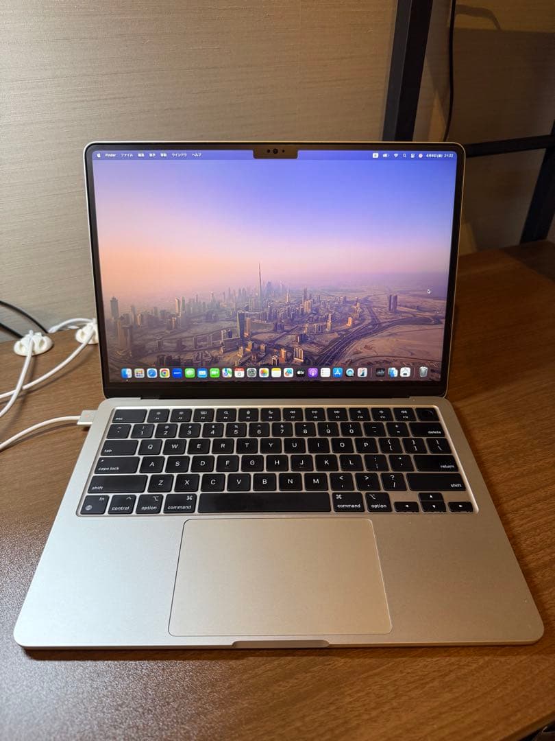 美品 Macbookair us配列 M2 8GB 256GB スターライト