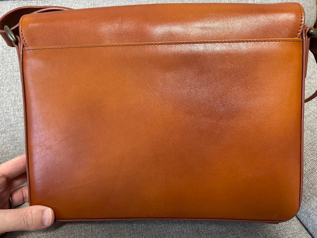 マザーハウス　ショルダーバッグ　本革　B5 キャメル