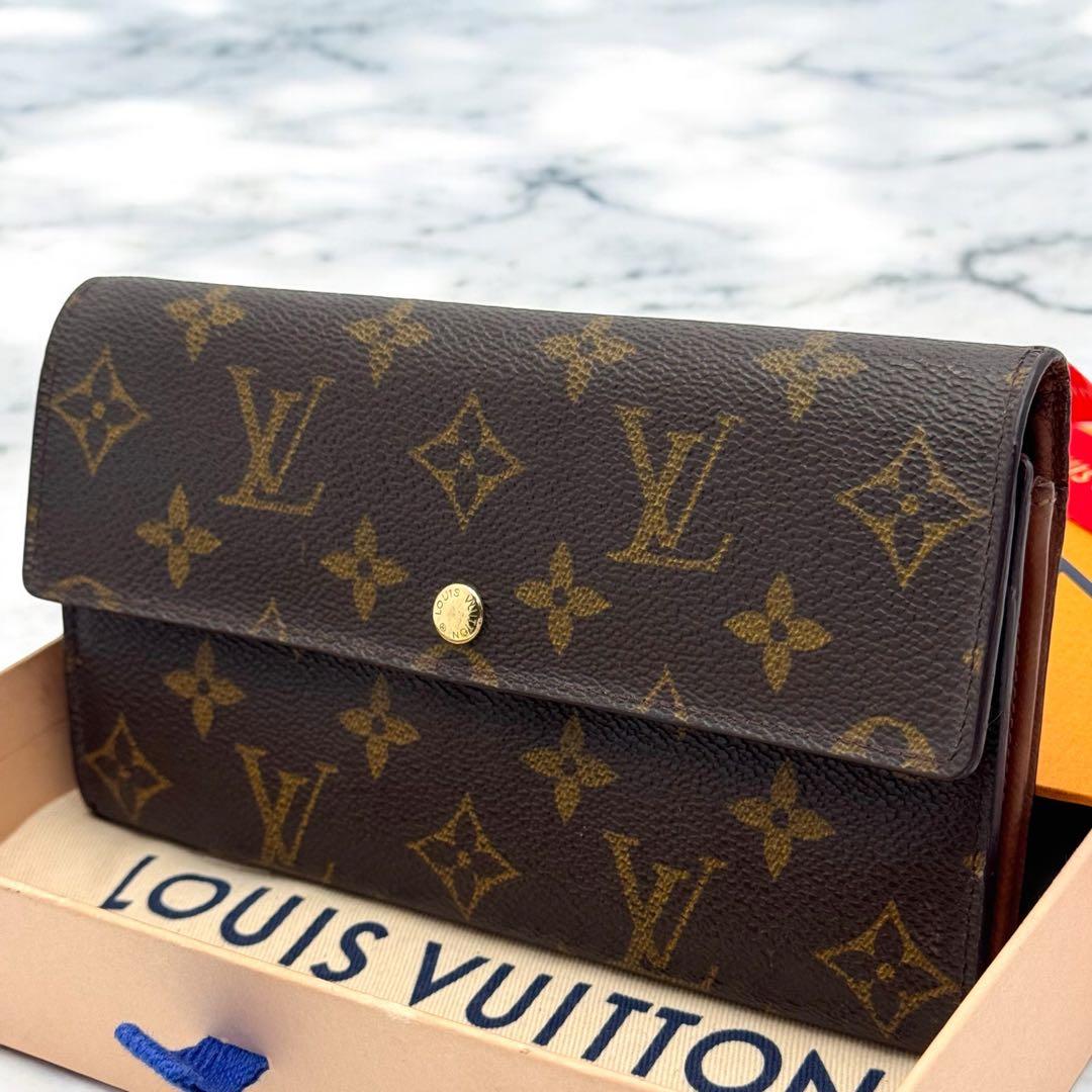 美品✨️ルイヴィトン　モノグラム　ポシェット　ポルトモネ　クレディ　長財布　財布
