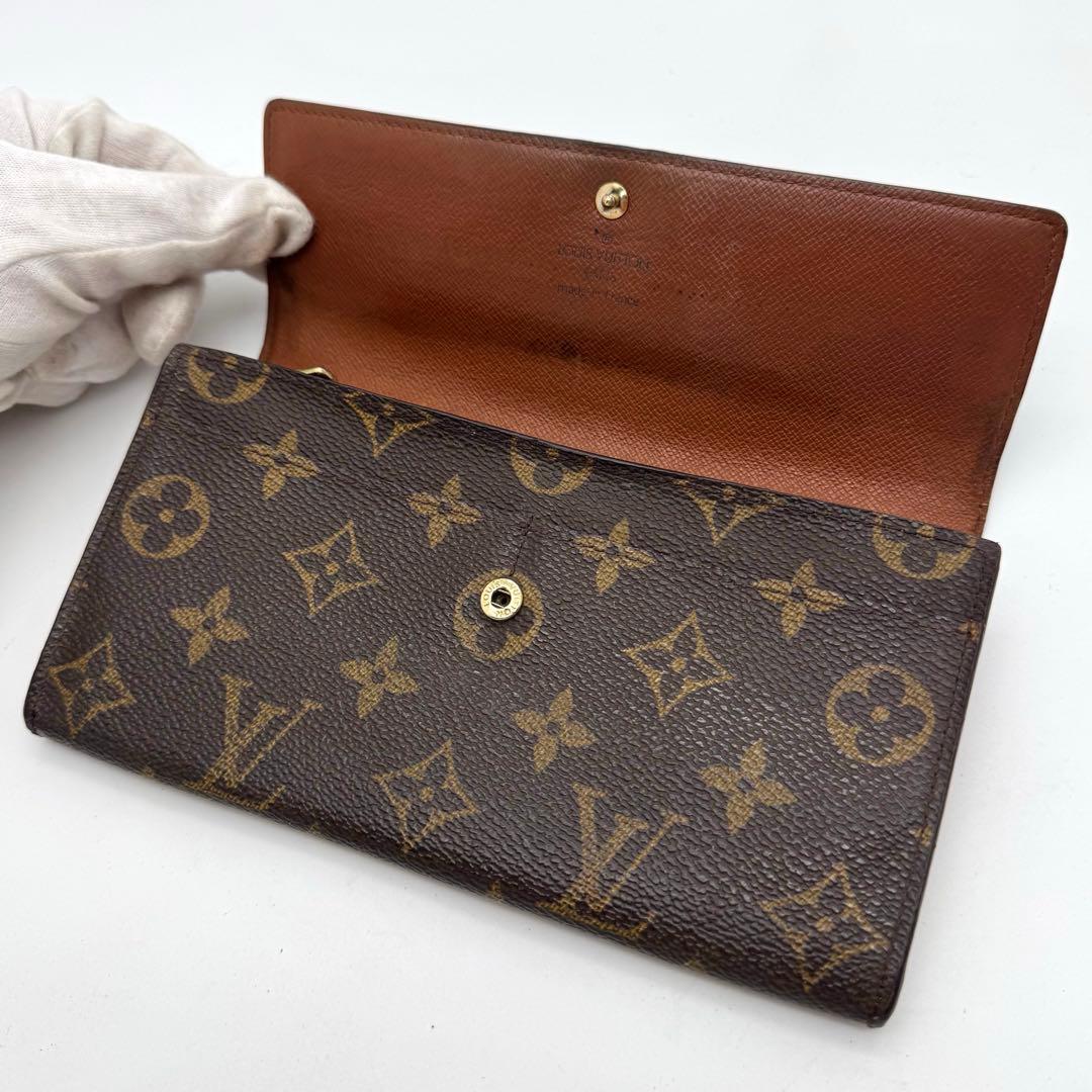 美品✨️ルイヴィトン　モノグラム　ポシェット　ポルトモネ　クレディ　長財布　財布