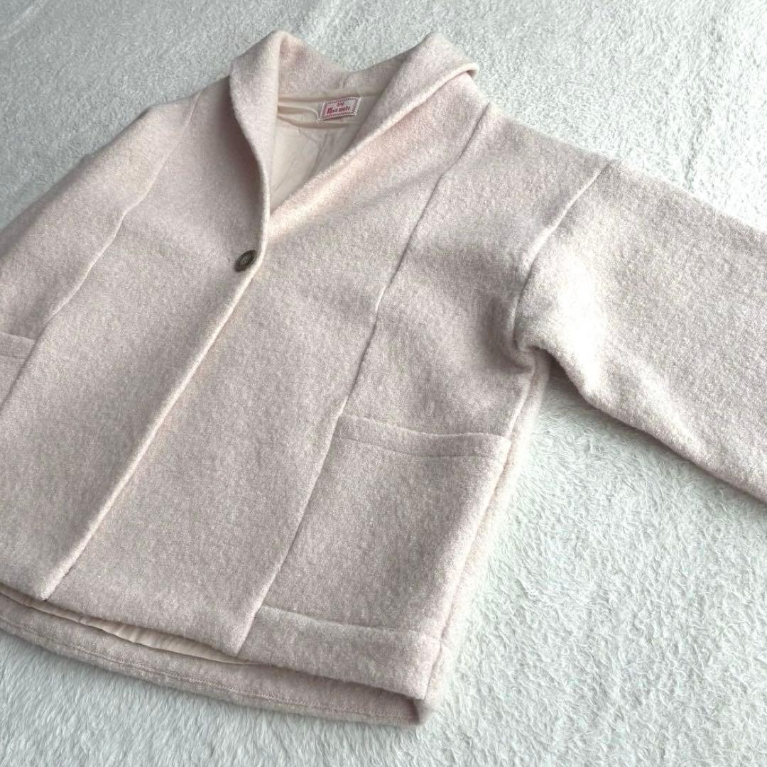 極美品 マオメイド 24AW プレスウール ショールカラー ショート丈 コート
