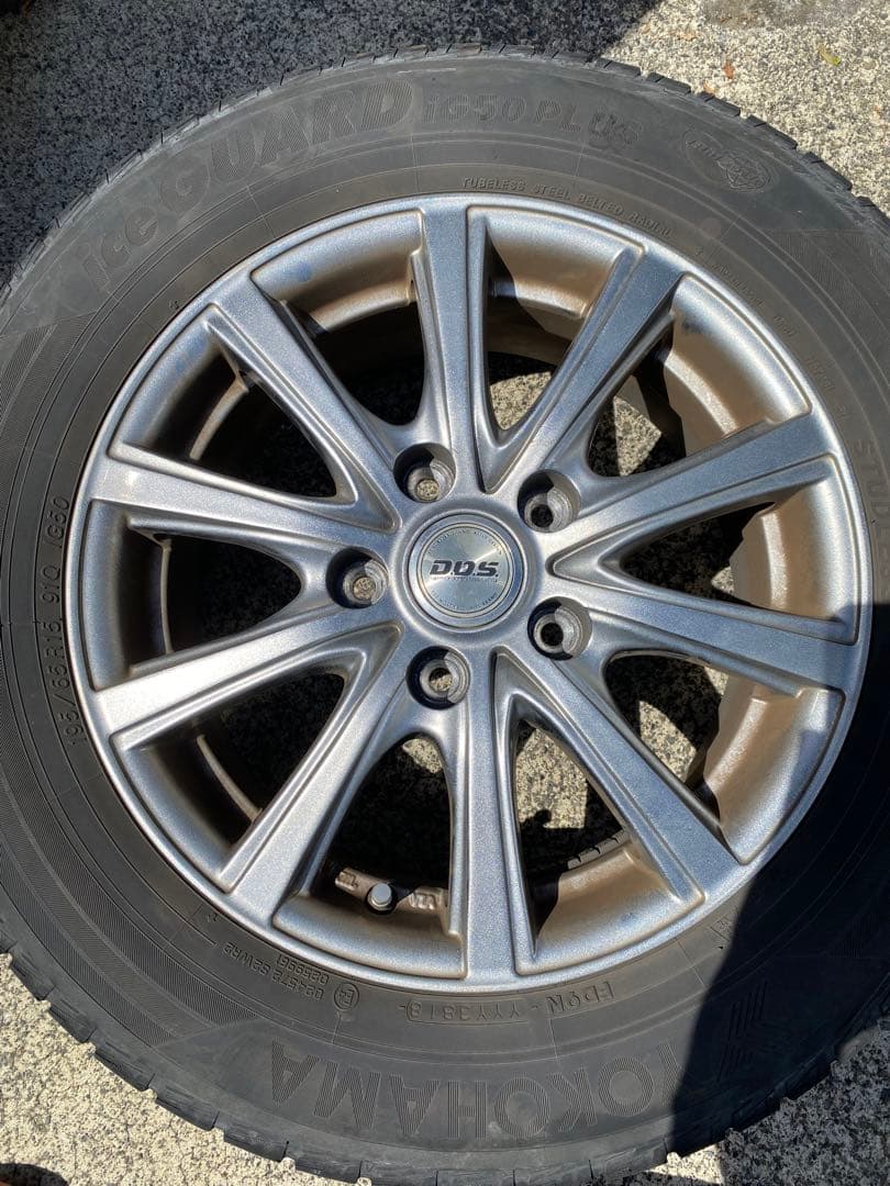 週末限定　冬備え15インチ シルバー 5スポークホイールセット