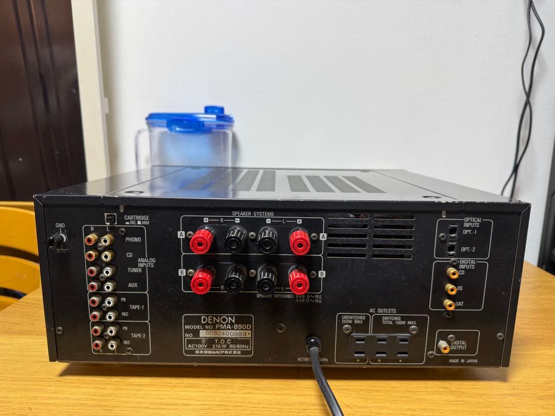 DENON 890D アンプ、動作確認済み、良い品。