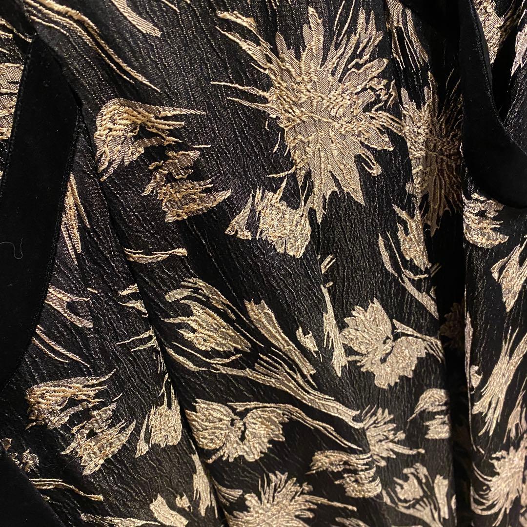 Ezick エジック ベロアスウィッチ　ワイドスリーブ カフタンドレス　完売品