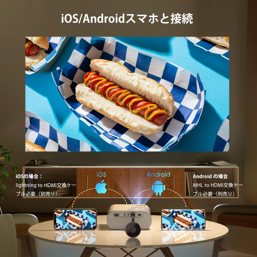 10000LM 4K対応 明るさプラス 小型 プロジェクター