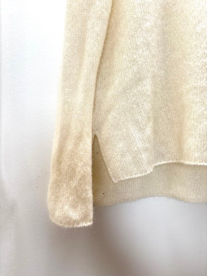 RUDE GALLERY モヘア　タートルネック　ニット　白　グレー　ウール