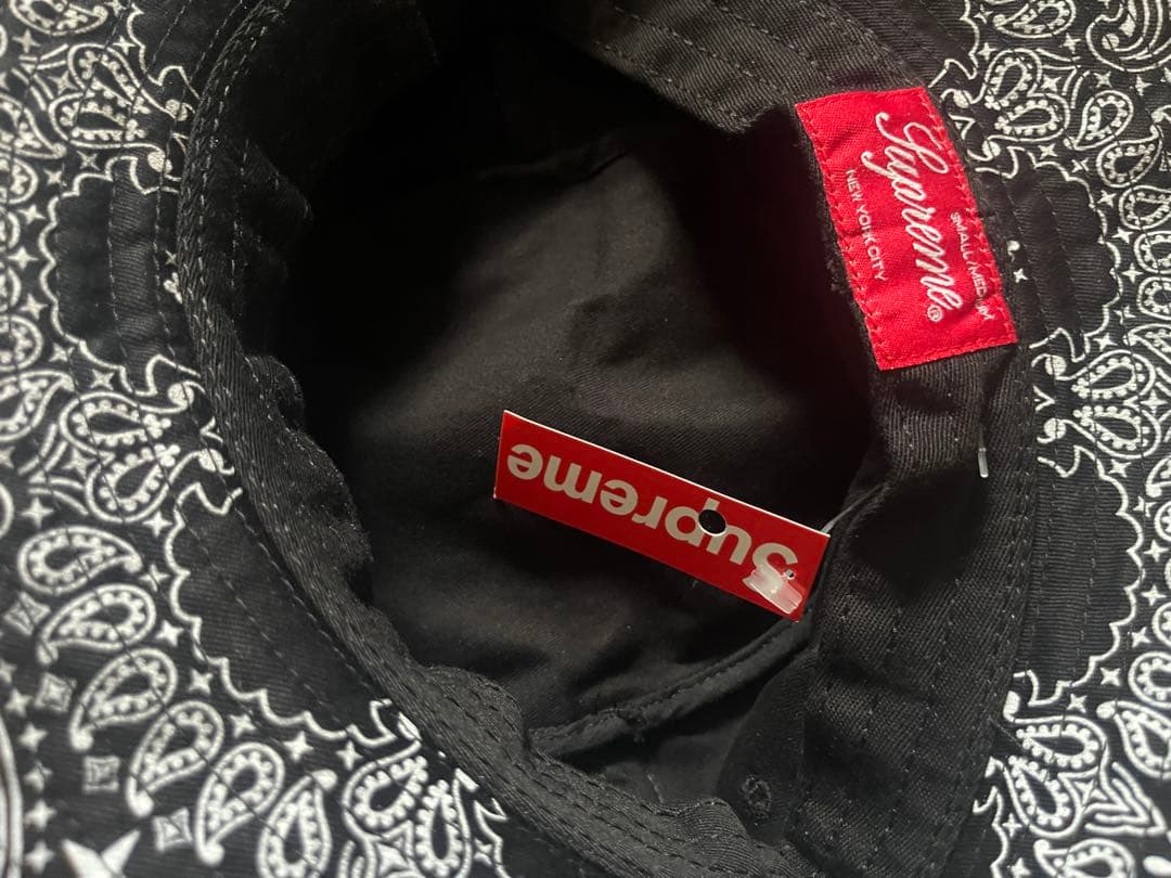 新品★Supreme bandana crusher hat black S/M