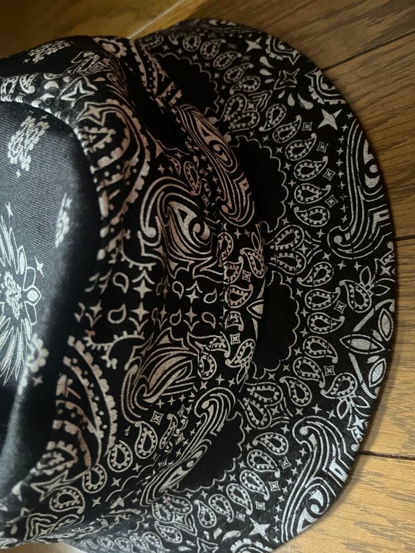 新品★Supreme bandana crusher hat black S/M