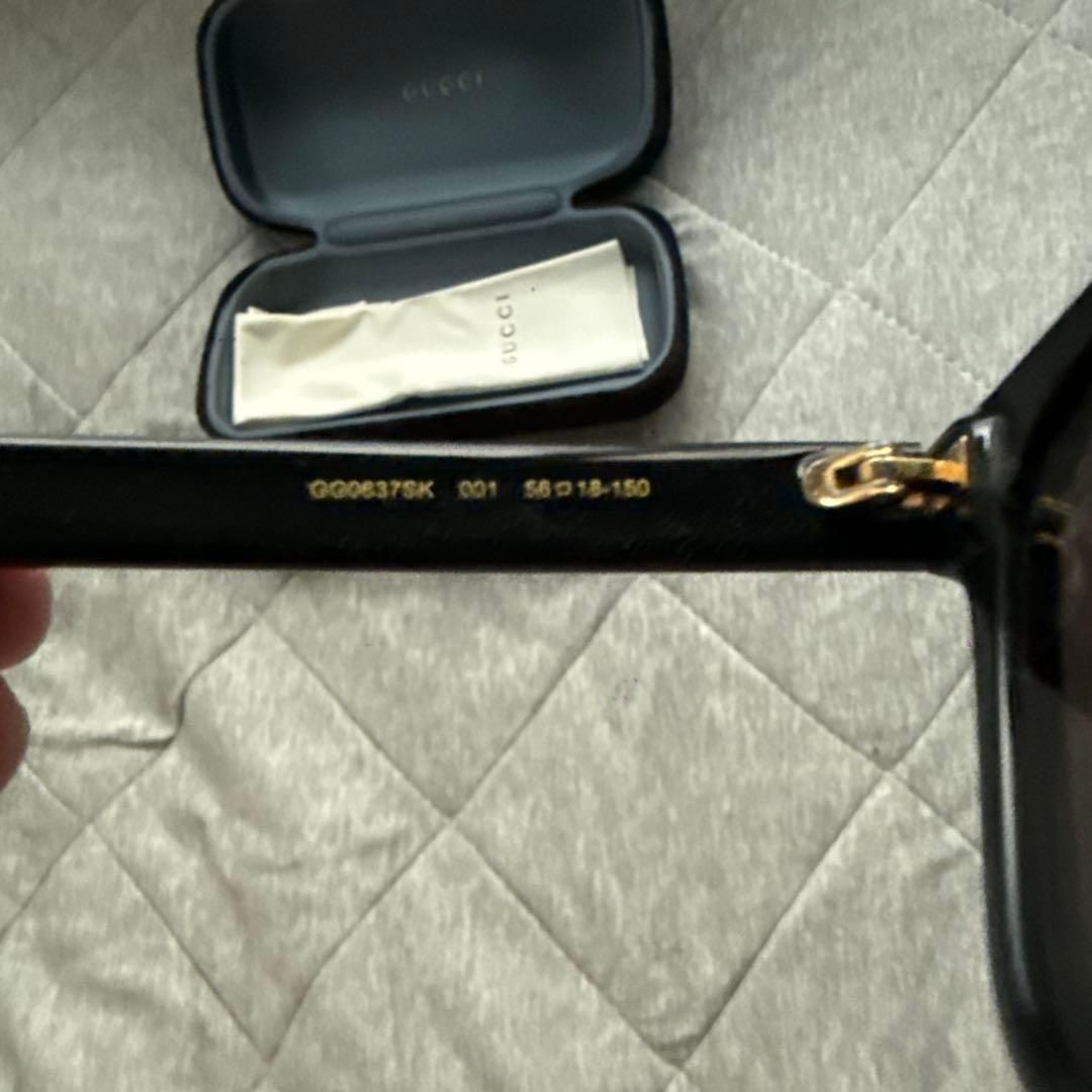 GUCCI ブラック サングラス GGロゴ ケース付き