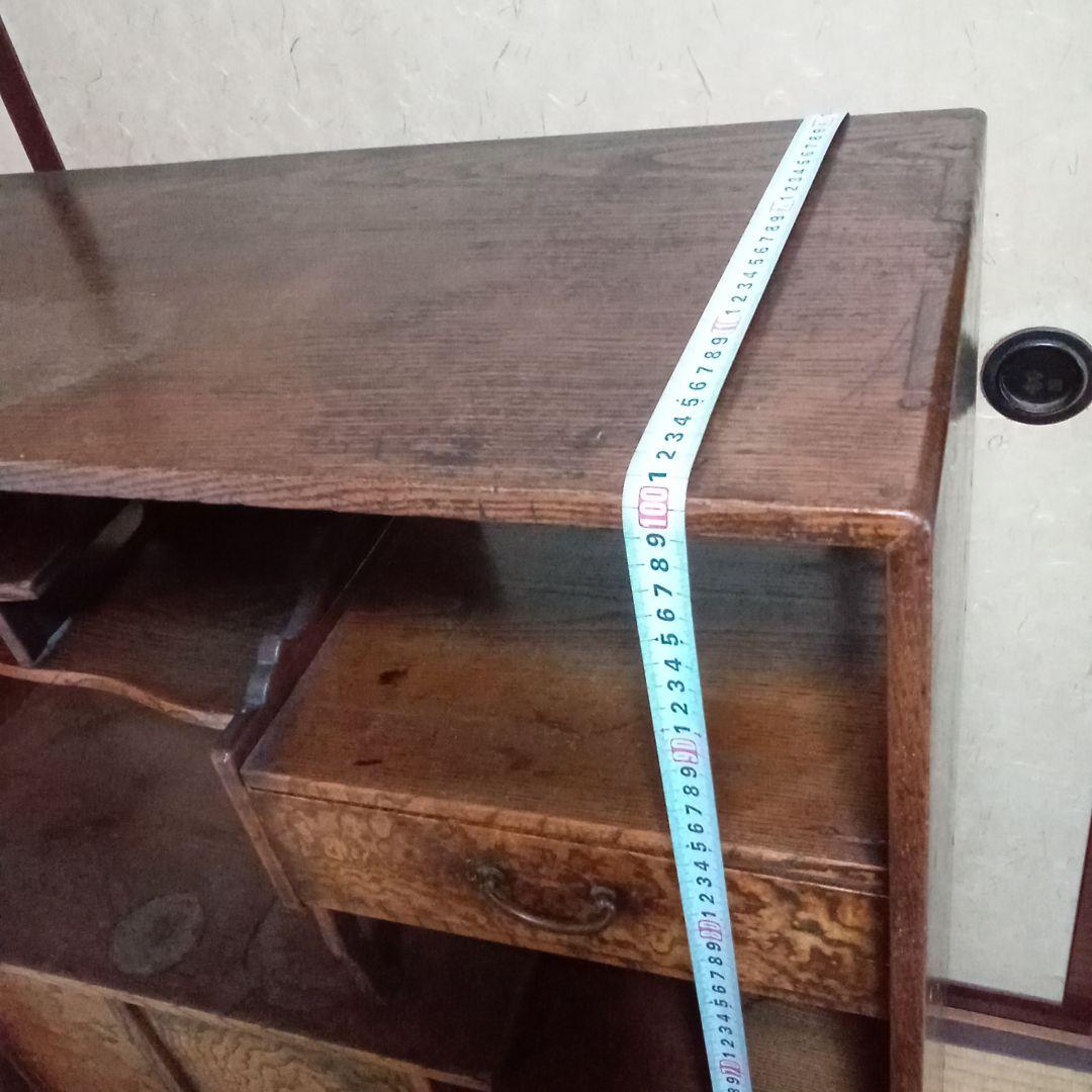 茶箪笥(違い棚付)　昭和２０年代〜　アンティーク、ビンテージ