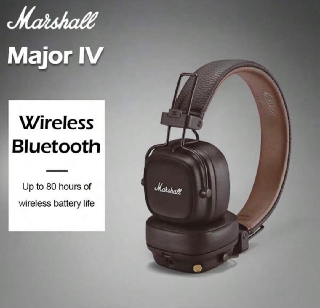 Marshall ワイヤレスオンイヤーヘッドホン Major IV ブラウン