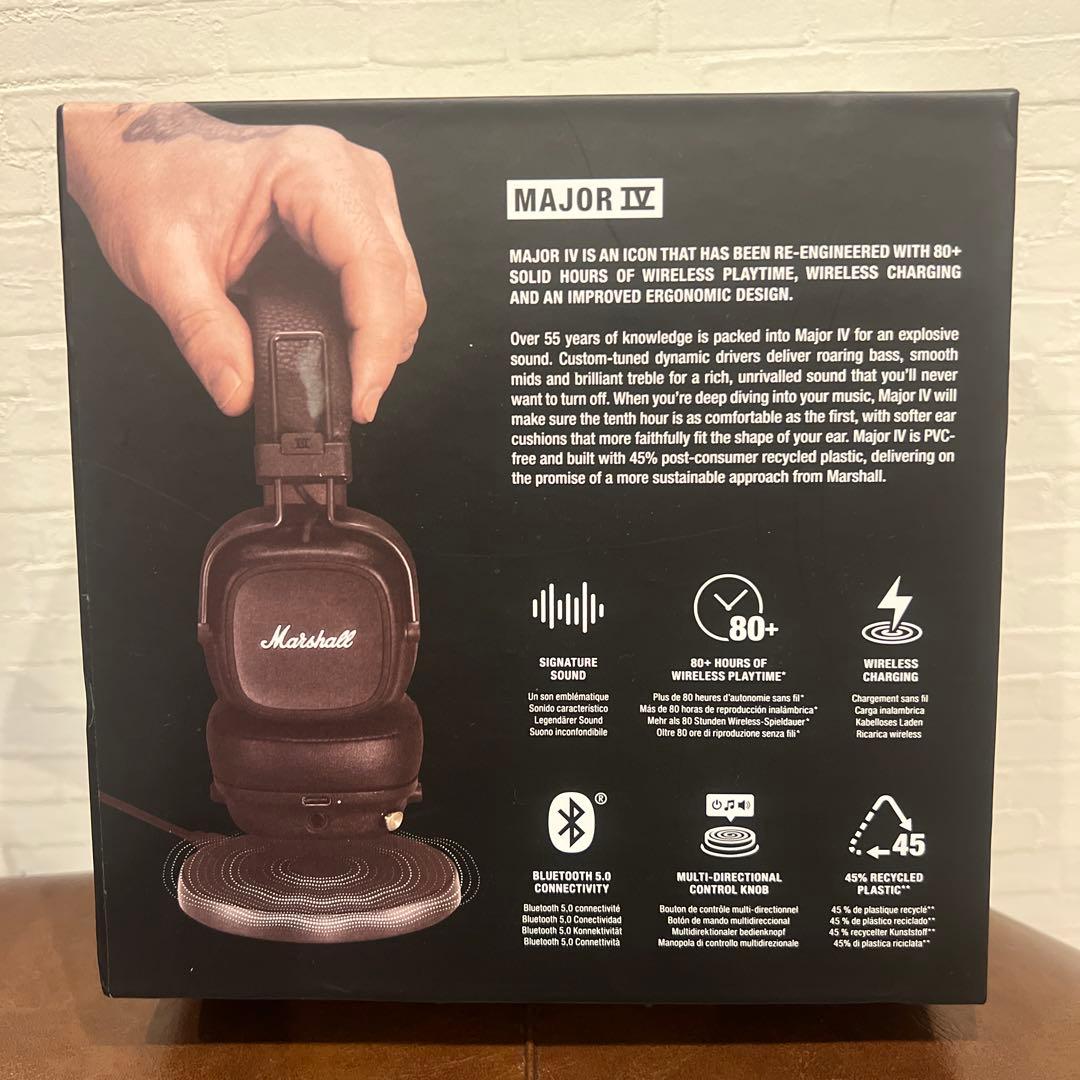 Marshall ワイヤレスオンイヤーヘッドホン Major IV ブラウン