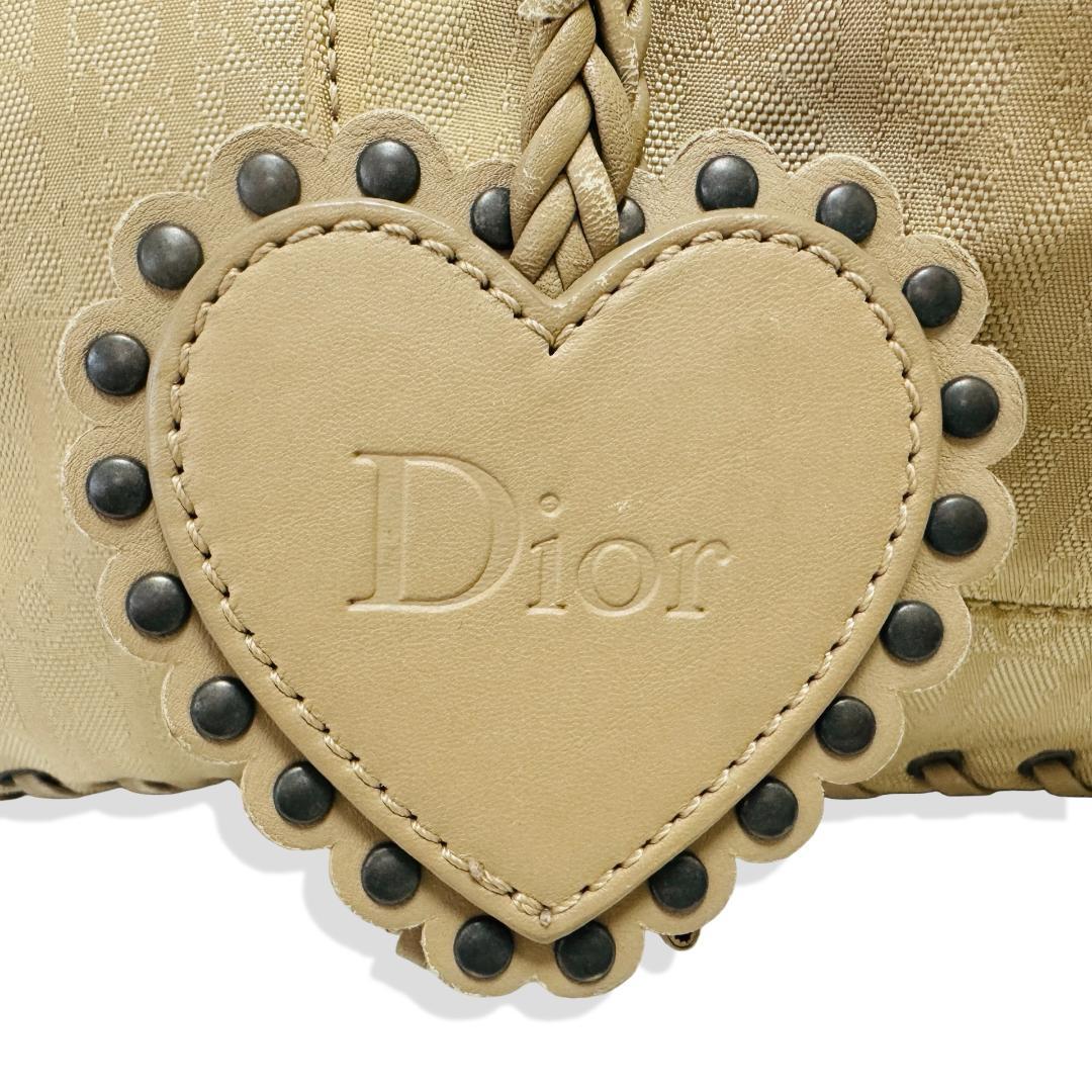 ディオール　トロッター　ハンドバック　 ハート型アクセサリー　ベージュ　男女兼用