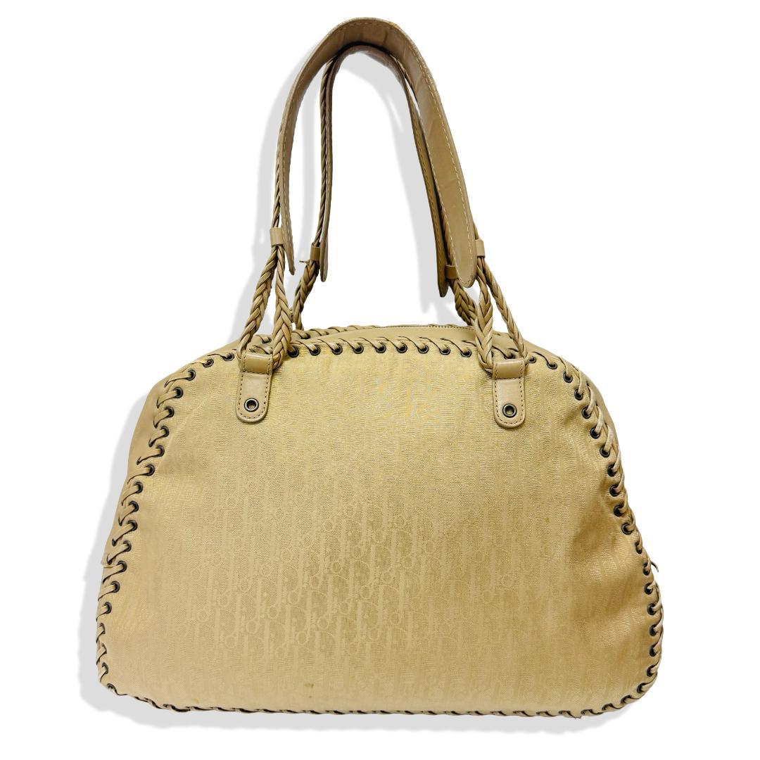 ディオール　トロッター　ハンドバック　 ハート型アクセサリー　ベージュ　男女兼用