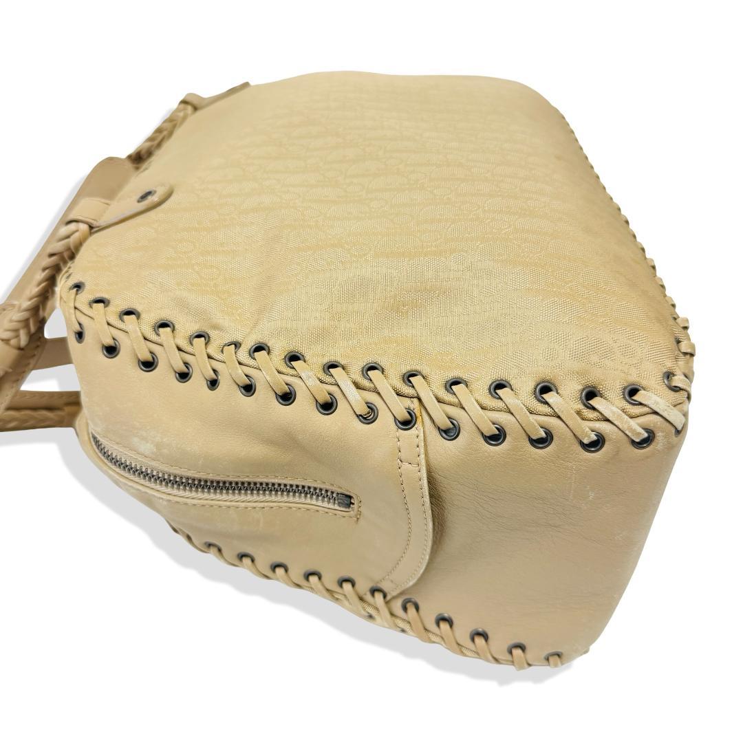 ディオール　トロッター　ハンドバック　 ハート型アクセサリー　ベージュ　男女兼用