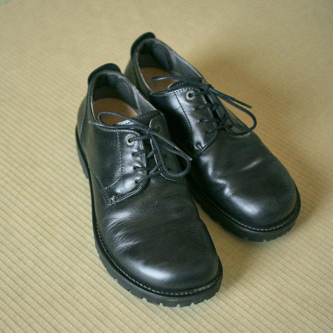 ビルケンシュトック 黒 レザー デッキシューズ