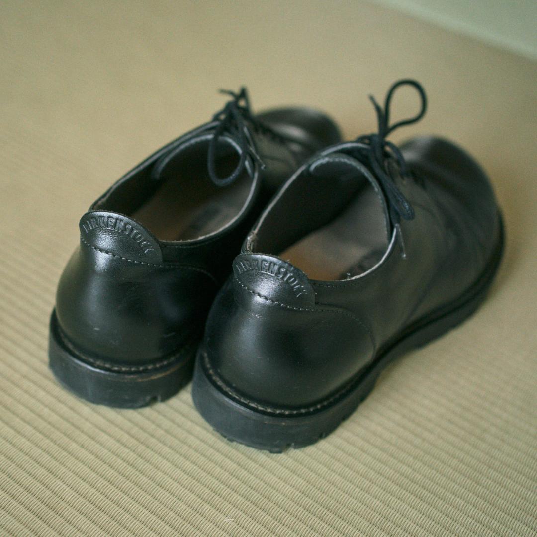 ビルケンシュトック 黒 レザー デッキシューズ