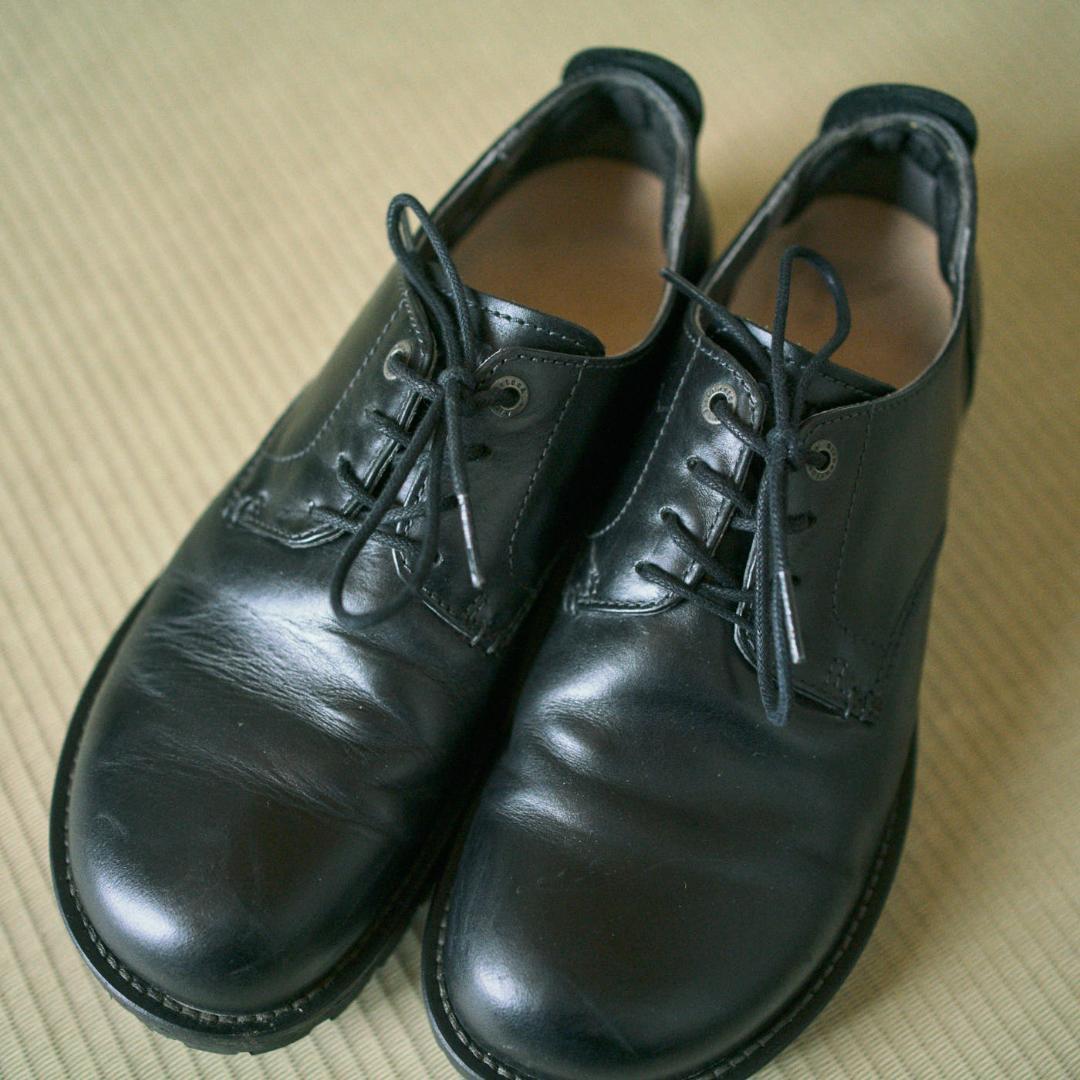 ビルケンシュトック 黒 レザー デッキシューズ