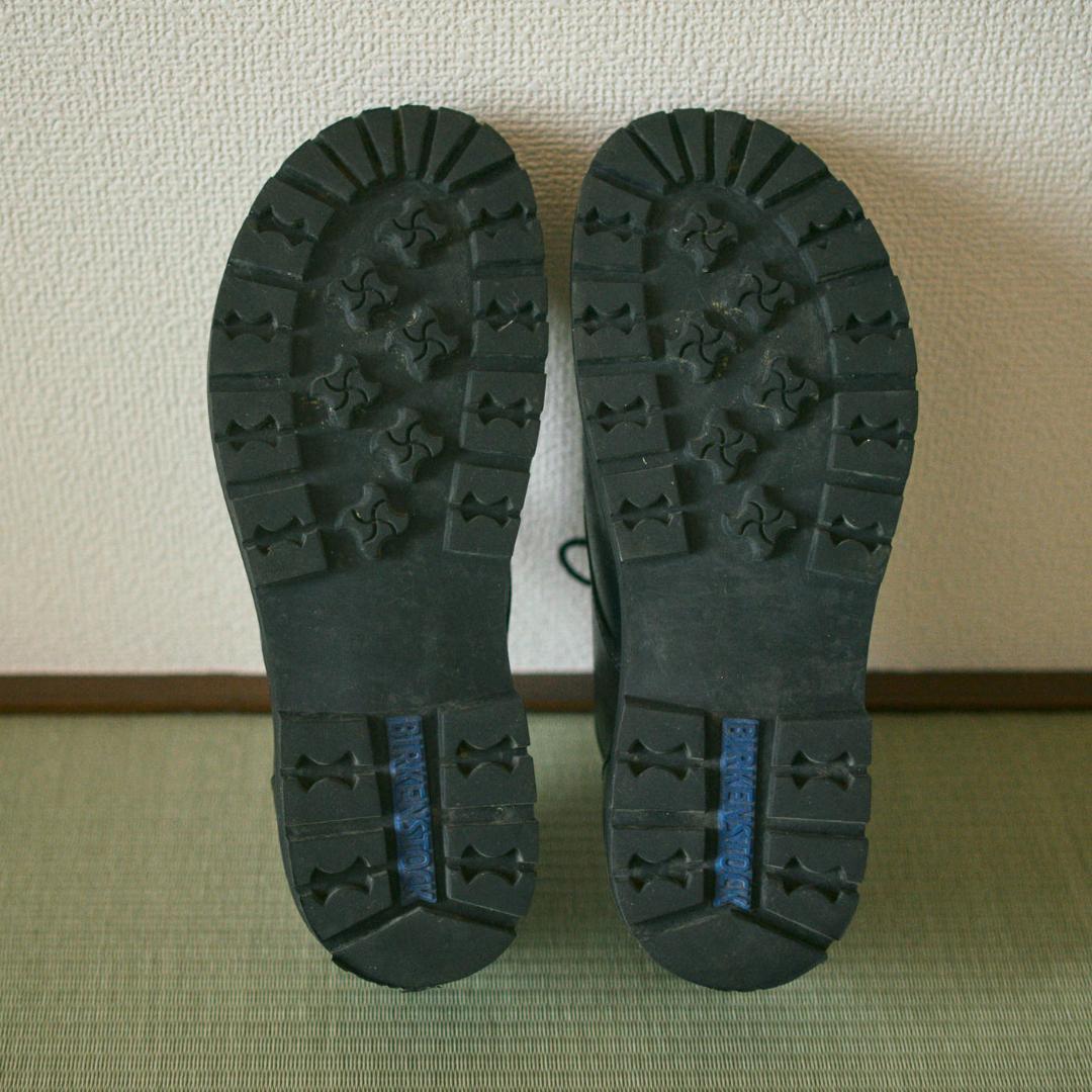 ビルケンシュトック 黒 レザー デッキシューズ