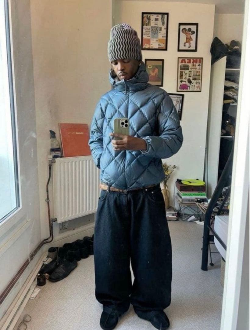 00s mont-bell reversible down parka 水色/赤