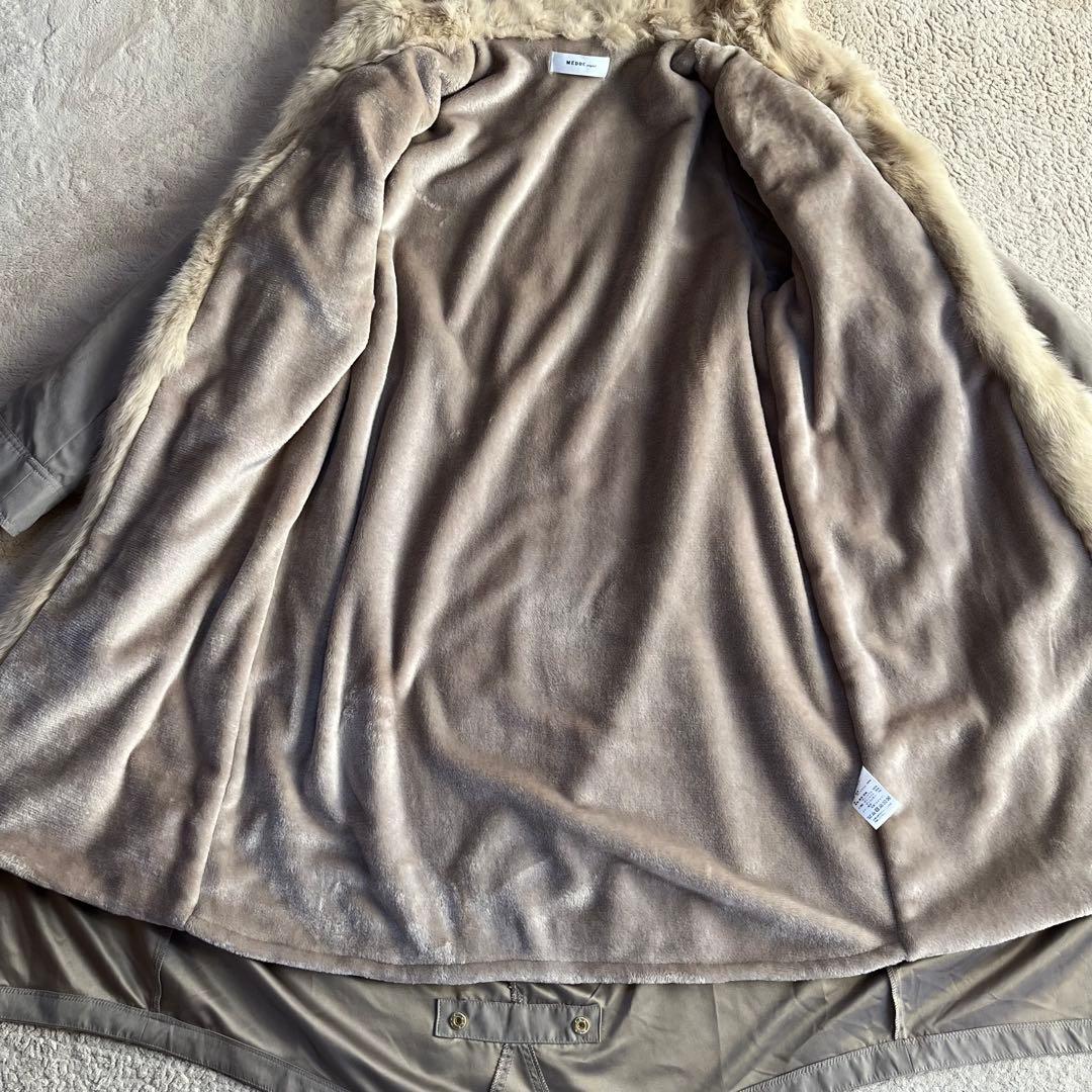 新品✨️メドック 2wayファーフーデッドモッズアウター ロングコート M