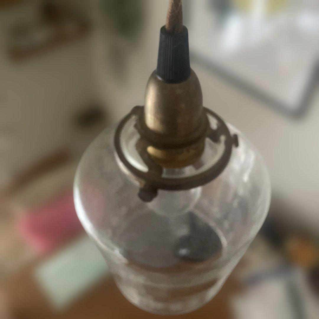 クリアガラス ペンダントライト 2灯