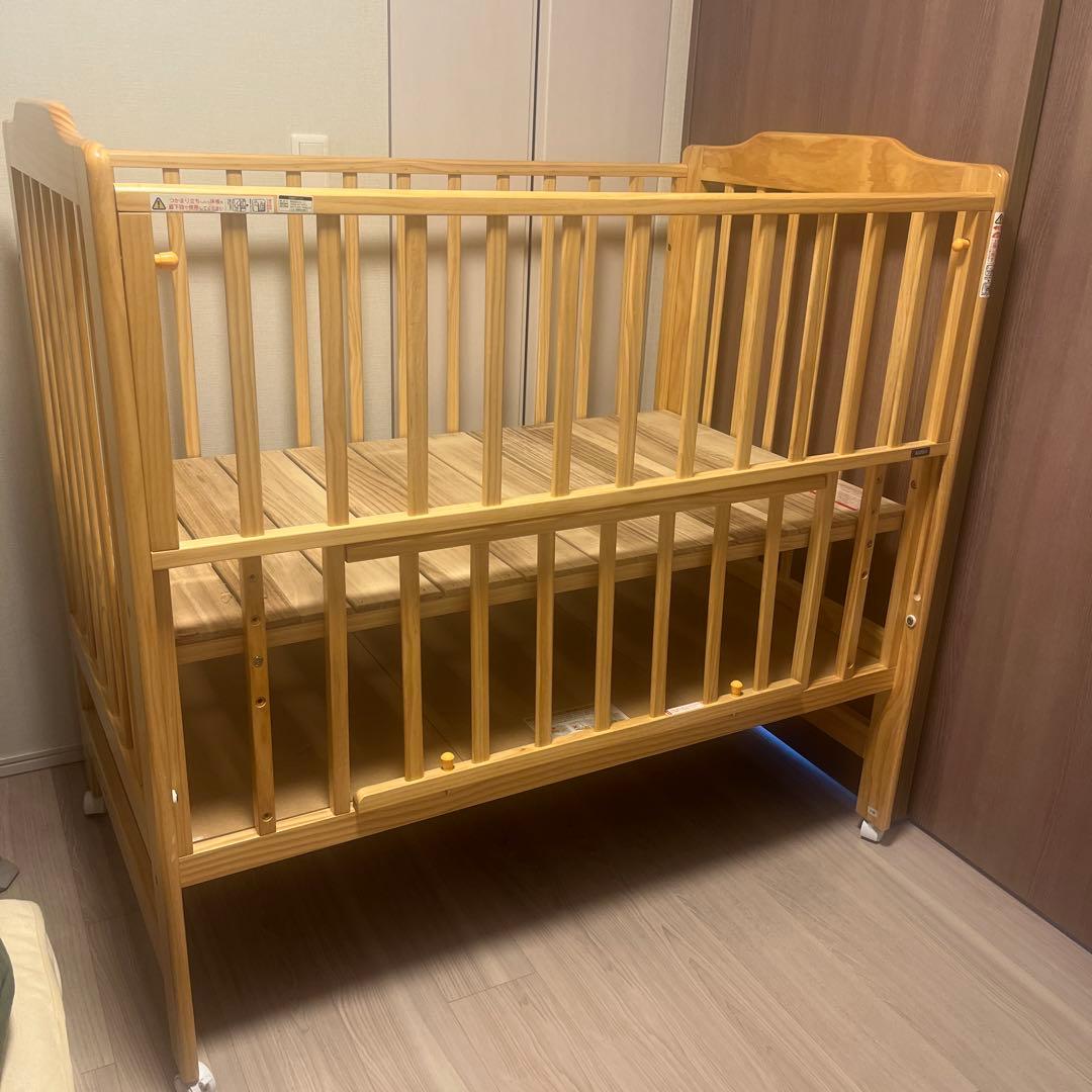 ぐりーんさん専用【KATOJI 】ベビーベッド ハイシート カトージ ナチュラル