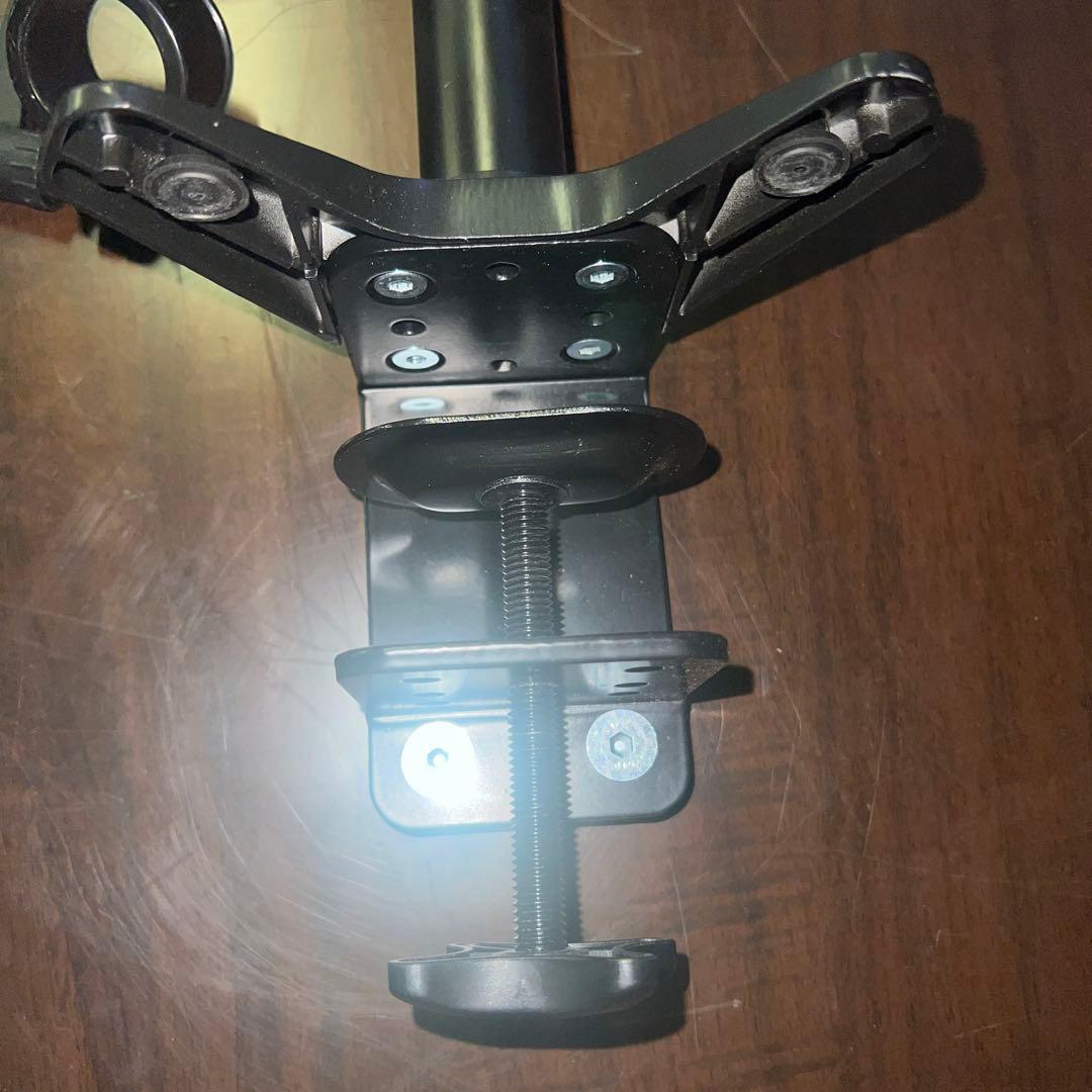 【美品】SHOPPINGALL モニターアーム 2画面用 ノートPCアーム