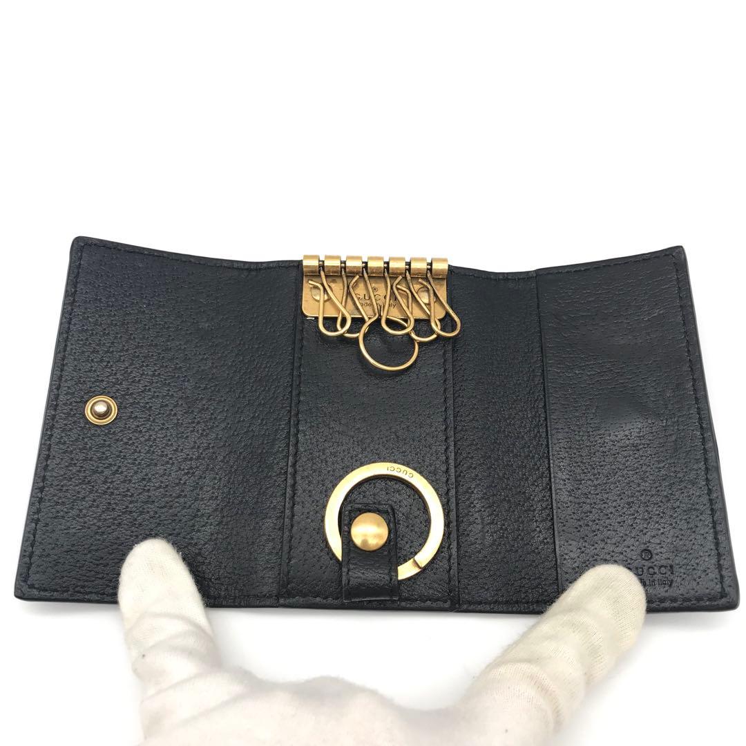 正規品　極美品　グッチキーケース　グッチggマーモント GUCCI レザー