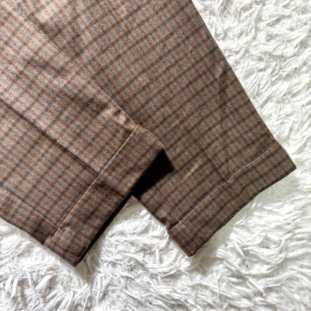 【美品】BARNSTORMER イージースラックスパンツ　チェック　ウール　M