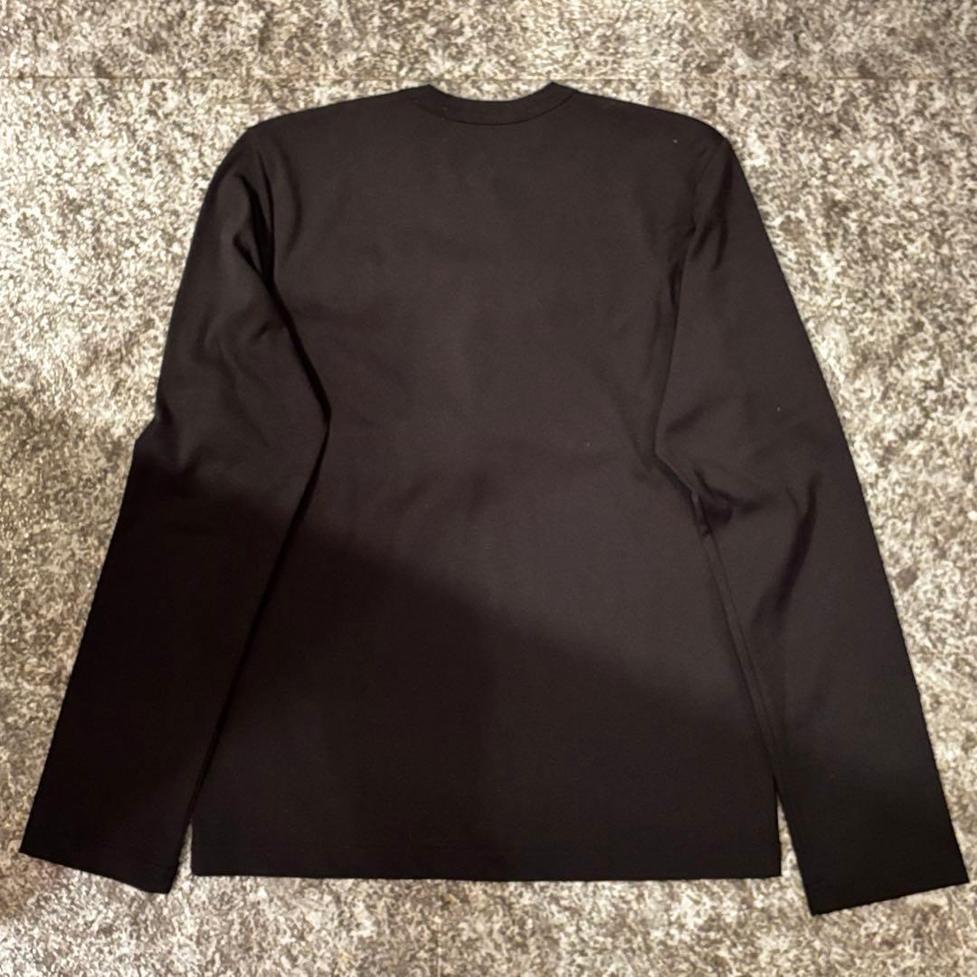 コムコムコムデギャルソン ストラップ付きブラック長袖Tシャツ