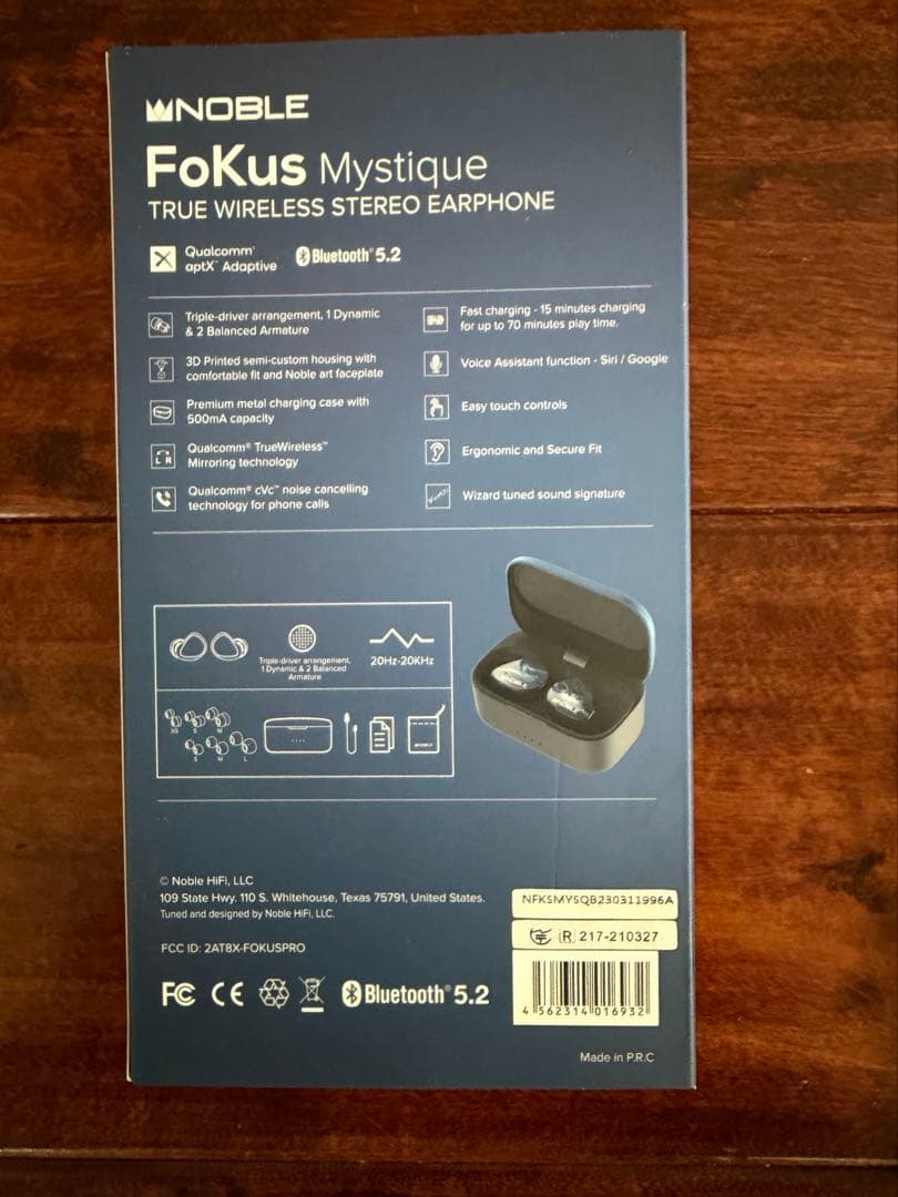 FoKus Mystique ワイヤレスイヤホン