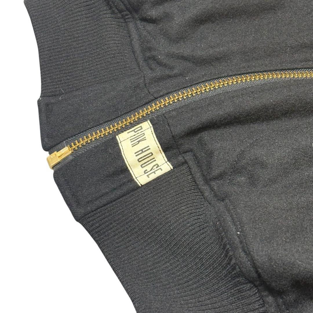 ピンクハウス　バックロゴ MA-1風 ジャケット　ウール混 ブラック