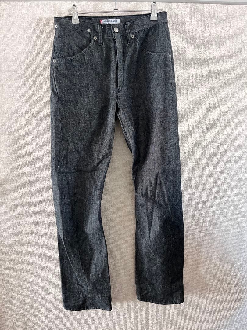 W31リーバイス エンジニアード　先染ブラック　日本製　アーカイブ　立体裁断