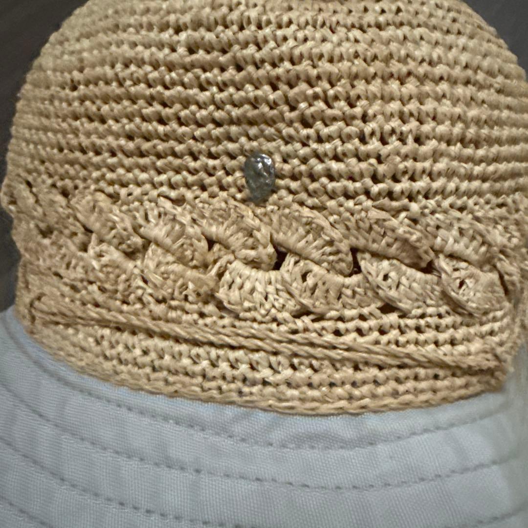 麦わら帽子 ブレード付き広つば